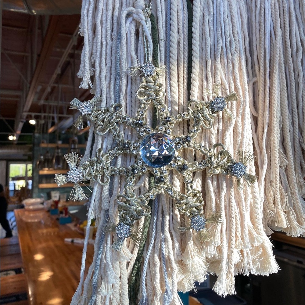 Handmade Macrame Crochet Snowflake Ornaments